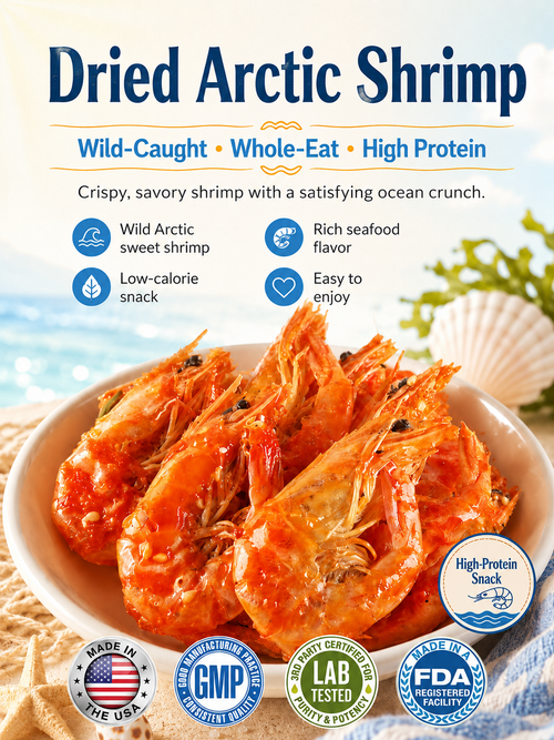 🦐 Premium Arctic Ruby Shrimp | Protein-Rich Seafood Snack 💪✨