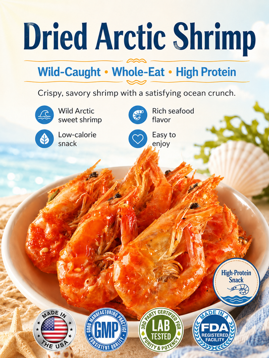 🦐 Premium Arctic Ruby Shrimp | Protein-Rich Seafood Snack 💪✨